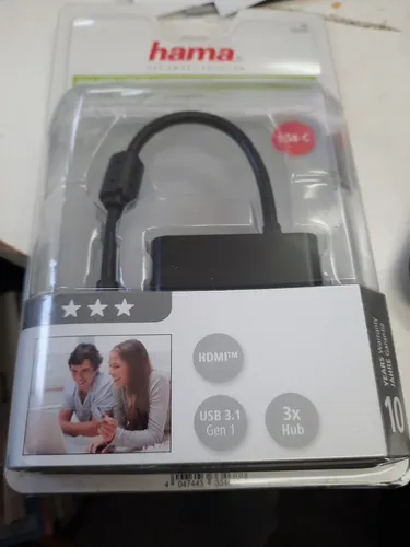 Hama USB-C 3.1 USB-Hub + HDMI 4K UHD USB-Adapter AV für TV PC Notebook MacBook
