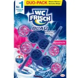 WC Frisch Kraft-Aktiv WC-Duftspüler Blau, Blütenfrische W2F6 , 1 Packung = 2 Stück à 50g