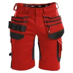 Trix Arbeitsshorts mit Stretch und Holstertaschen, rot/schwarz, Größe 52 - Arbeits- & Schutzkleidung mit 4-Wege-Stretch für optimale Bewegungsfreiheit, ausgestattet mit Cordura® Taschen für höchste Robustheit und Funktionalität.