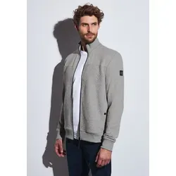 Street One MEN Herren Jacke mit 3D-Struktur - Funktionsjacke mit Stehkragen, seitlichen Taschen und Reißverschluss, aus softer Sweatqualität für optimalen Tragekomfort.