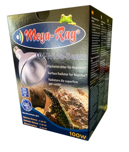 Mega-Ray 100W UV Spot 90° Abstrahlwinkel HID  - UV Strahler fürs Terrarium