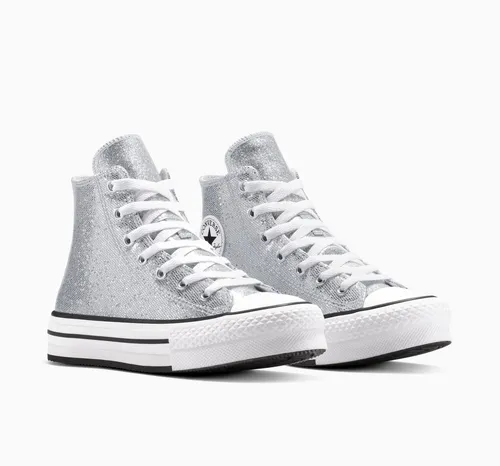 Converse CHUCK TAYLOR ALL STAR EVA LIFT Sneaker grau 36 EU - Sportlicher Sneaker in Größe 36, Farbe SILVER/WHITE/BARELY GREY. Mit atmungsaktivem Obermaterial aus Canvas und leicht profiliertem Gummisohle für hohen Tragekomfort.