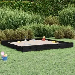 vidaXL Sandkasten mit Sitzflächen, quadratisch und bodenlos - Sandbox aus massivem Kiefernholz für kreatives Spielen im Garten. Mit stabilen Sitzflächen und bodenlosem Design für optimale Belüftung und Wasserabfluss.