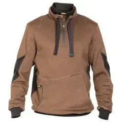 Stellar Sweatshirt 4XL - Lehmbraun/Anthrazitgrau - Arbeits- & Schutzkleidung mit Cordura® Ellbogen-Patches, ideal zur Veredelung und nach OEKO-TEX® Standard 100 geprüft.