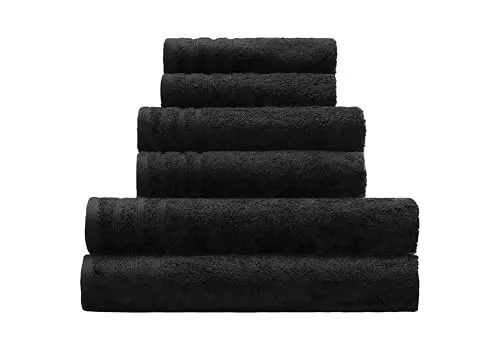 Kleine Wolke , 3003926262, Handtuch 50x100 Schwarz 100% Baumwolle