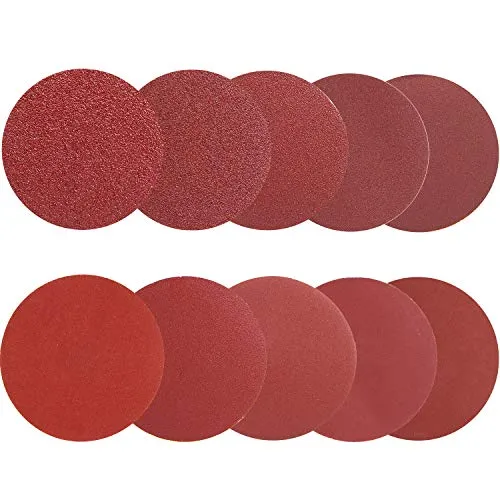 DBREAKS Schleifpapier 75mm Rund, 100pcs Schleifscheiben Klett, je 10 x Korn 40/80/100/180/240/320/400/800/1200/2000, Schleifpapier für Exzenterschleifer