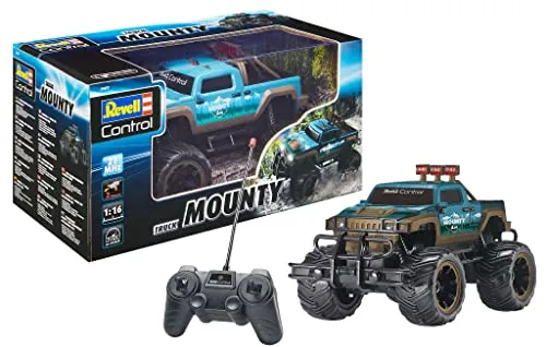 Revell Control 24472 - RC Truck MOUNTY, 1:16 Modell mit leistungsstarkem Motor und 2-Kanal-Fernsteuerung für Abenteuer im Gelände