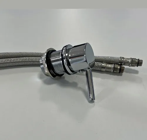 Ventil Kaltwasser Einhebel Armatur für Dusch WC – Modernes Design - Badewannenarmatur & Thermostate mit einem modernen, polierten Messing-Finish. Ideal für die Aufsatzmontage im Badezimmer, bietet eine einfache Einhandbedienung für Komfort und Stil.