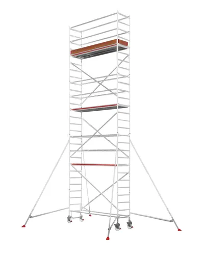 Fahrgerüst mit Ausleger nach DIN EN 1004 - 5.25m Höhe - Werkstattausrüstung-Zubehör, stabil und tragfähig bis 150 kg, ideal für sichere Arbeiten in der Höhe.