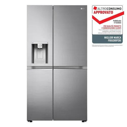 LG GSLV90PZAD Kühlschrank - Side-by-Side Kühlschrank mit NoFrost, WiFi-Steuerung und modernem Inox-Design für optimalen Komfort und eine elegante Küche.