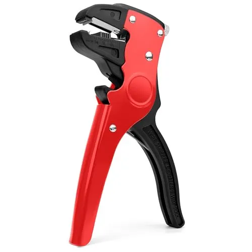 ULTRICS Isolierte Abisolierzange, verstellbares Abisolierwerkzeug für 14–24 AWG-Kabel mit Adlernase, automatische schnelle Abisolierzange und Schneider für industrielle und private