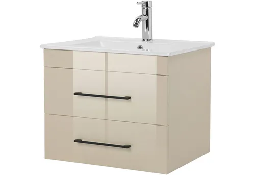 welltime Waschtisch Florenz Badschrank mit Waschbecken in beige von welltime