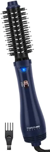 Warmluftbürste Föhnbürste, PARWIN PRO BEAUTY 2.0 Rundbürstenföhn, 4 in 1 Rund Haartrockner lockenbürste, Ionen Rundbürste für Trocknen, Glätten und Volumen, 1000 Watt (Preußischblau)