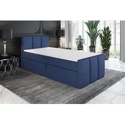 Boxspringbett MOREN 80x200 (Links) mit Bettkästen und Bonell-Matratze