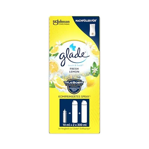 Glade Touch & Fresh (Brise One Touch) Nachfüller, Lufterfrischer Minispray, Fresh Lemon (Limone), 1er Pack (1 x 10 ml)