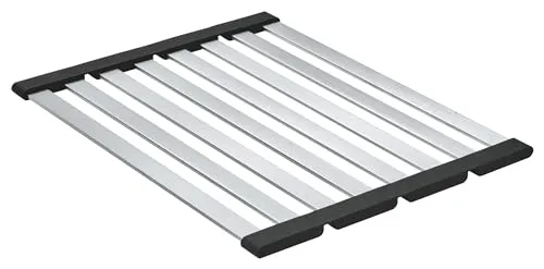 GROHE Multifunction Abtropfgestell - Edelstahl 450 x 348 mm - Abtropfhalter & -ständer, zusammenklappbar und spülmaschinenfest, ideal für schnelles Trocknen von Geschirr und Speisen.