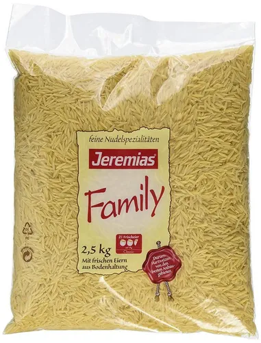 Jeremias Nudeln, Jeremias Nudelreis Classic Family Nudeln mit frischen Eiern 2500g