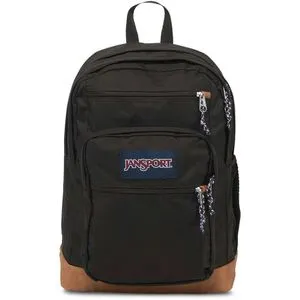 JanSport Rucksack Cool Student Black - Freizeitrucksäcke mit 34L Fassungsvermögen, 100% recyceltem Polyester, gepolstertem Laptopfach bis 15 Zoll und komfortablen Schultergurten – ideal für Schule und Uni.