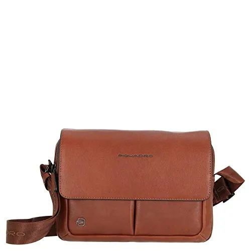 Piquadro Black Square Umhängetasche Leder 27 cm