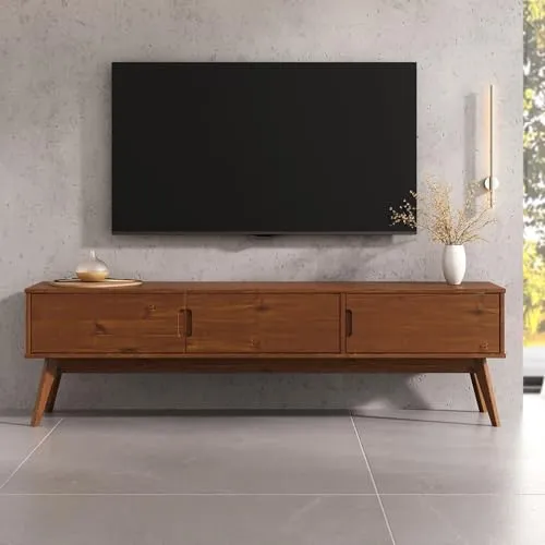 IDIMEX Tivoli Lowboard aus Massivholz, 180 cm Kastanie Finish - Praktisches TV Lowboard mit großzügigem Stauraum in warmem Kastanienholz. Ideal für Wohnzimmer und vielseitige Nutzung als Fernsehbank oder Sideboard. Robust und pflegeleicht für den täglichen Einsatz.