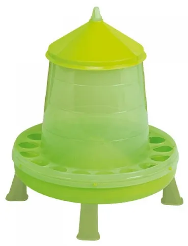 Kerbl Futterautomat für 8kg mit Füßen - Praktischer Futterautomat für Tiere mit einem Fassungsvermögen von 8kg. Ideal für eine einfache und saubere Fütterung, dank stabiler Füße bleibt er sicher an Ort und Stelle.