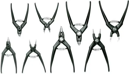 Hazet 1845/8 Seegeringzangen-Set - 8-teiliges Sicherungsringzangen-Set, perfekt zum einfachen Greifen von Außen- und Innenringen von 19-60 mm.