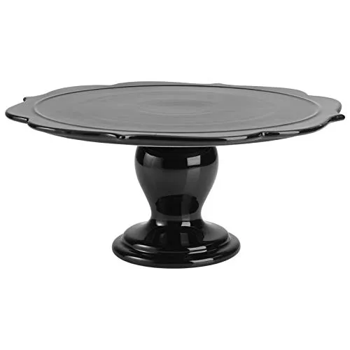 Birkmann Tortenplatte Avantgarde, schwarz, Keramik - Elegante Tortenplatte aus hochwertiger Keramik, ideal zur stilvollen Präsentation von Kuchen und Torten. Maße: H: 15,5 cm, Ø: 34 cm. Perfekt für besondere Anlässe!