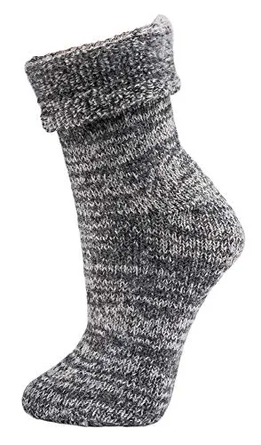 FussFreunde 2 Paar weiche natürliche, Thermo-Woll Socken, innen geraut mit für Damen u. Herren (DE/NL/SE/PL, Numerisch, 35, 38, Regular, Regular, Graumelange)
