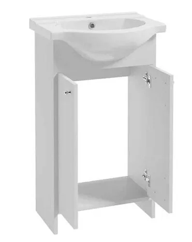 Badezimmerschrank mit Waschbecken 50 cm stehend weiß Diana