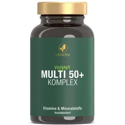 Vitactiv MULTI 50+ Multivitamin Kapseln - 60 St für Vitalität ab 50 - Multivitaminpräparate für Menschen ab 50, mit 22 Vitalstoffen, speziell dosiert für den erhöhten Nährstoffbedarf und für mehr Vitalität im Alltag.