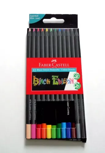 Faber-Castell Black Edition Dreikant Buntstifte 12er Etui