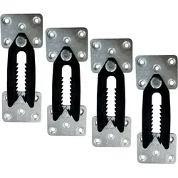 Paar Möbel Steckverbinder | Couchverbinder | Schnapp-Verbinder für Tische, Sofas & Betten | Einhänge-Verbinder | Polster-Möbel Beschlag [inei... - Schwarz 4