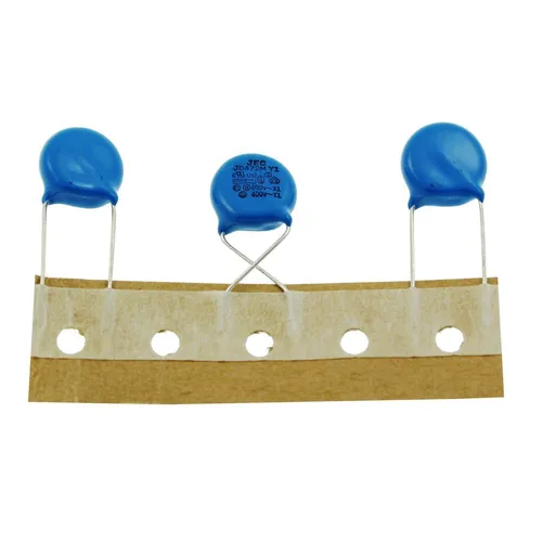 Produktbild 5x Keramik Kondensator 4,7nF 400V AC Hitano JD472MY5U Y1 d10x4mm 4700pF