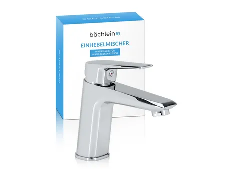 Bächlein Badarmatur Amola – Einhand-Mischbatterie - Armaturen mit geprüften Komponenten, inklusive DVGW-Schläuchen und Montageschlüssel für einfache Installation. Hochwertige Keramikkartusche sorgt für Langlebigkeit und seidenweiches Öffnen.