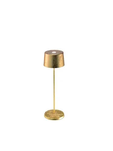 Zafferano Olivia Pro Lampe mit Goldfarbenem Blatt in gelb von Zafferano