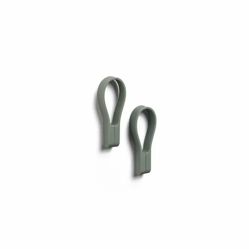 Zone Denmark Handtuchhalter Loop Magnet 2er Set - Olive Green - Handtuchhalter aus Silikon, stylisch und praktisch, ideal für modernes Badezimmer-Design.