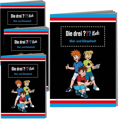 Mal- und Rätselhefte * DIE DREI ??? KIDS * mit 12 Seiten in DIN A6 | perfekt a 4