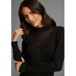 Laura Scott Stehkragenpullover mit Glitzersteinen von Laura Scott