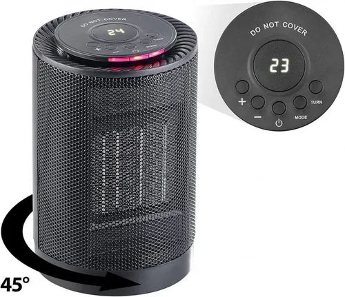 Digitaler Keramik-Tisch-Heizlüfter, 3 Stufen & Oszillation, 1.200 Watt - Heizstrahler mit 3 Heizstufen und Oszillation, sorgt für gleichmäßige Wärmeverteilung und ist ideal für den Einsatz im Home Office oder Wohnzimmer.