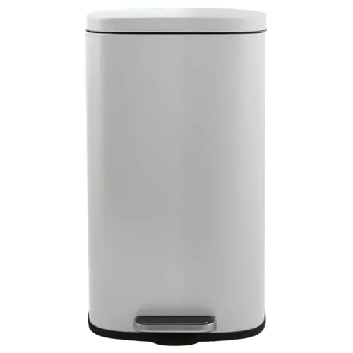 Spirella Treteimer 50 Liter Edelstahl Akira - Eleganter Mülleimer mit modernem Design, langsames Schließen und Anti-Fingerabdruck-Beschichtung für ein stets sauberes Aussehen. Ideal für jeden Raum und einfach zu entleeren.