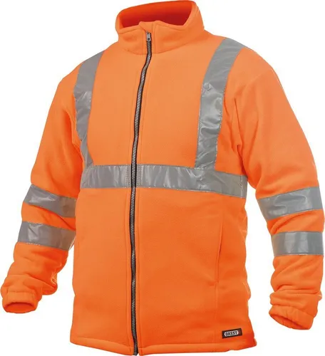DASSY® Kaluga Warnschutz Fleecejacke, NEONORANGE, Gr. XL - Arbeits- & Schutzkleidung: Hochsichtbare Fleecejacke mit elastischen Ärmelbündchen und verstellbarem Bund für optimalen Tragekomfort, ideal für sicheres Arbeiten bei schlechten Lichtverhältnissen.