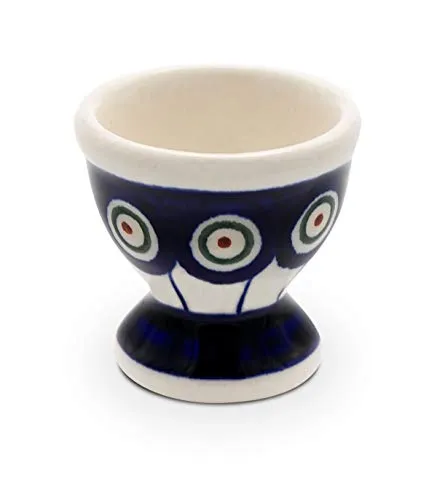 Bunzlauer keramik Original Eierbecher hoch Ø5,4 cm, Höhe: 5,2 cm im Dekor 8