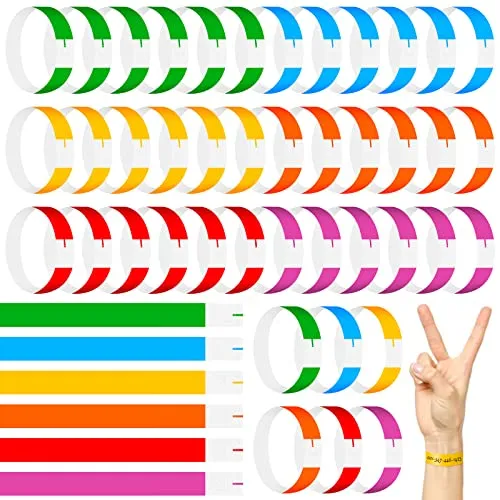600Pcs Eintrittsbänder Einlassbänder,Wasserdicht Event Armbänder,Party Kontrollbänder,Bedruckbar Securebänder,Einlassbändchen zur Kontrolle und Sicherheit,Veranstaltungen und Events