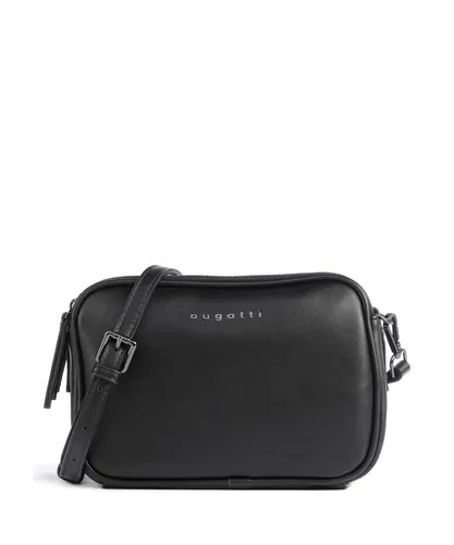 bugatti Almata Umhängetasche 21.5 cm schwarz - stilvoll und praktisch - Umhängetasche für Frauen, leicht und kompakt mit einem Volumen von 2L. Ideal für den Alltag und schickes Design in klassischem Schwarz.