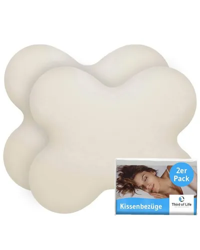 Third of Life Seitenschläferkissenbezug ACAMAR Baumwoll-Kissenbezug Doppelpack