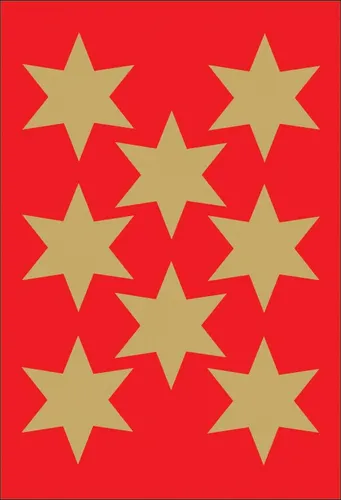HERMA 3925 Aufkleber Sterne Gold groß - 24 Stück, 33 mm, festliche Weihnachtssticker für kreative Geschenke und DIY Deko