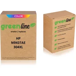 greenline ersetzt HP N9K07AE 304XL - Farb-Druckkopfpatrone 18 ml, kompatibel mit HP Envy und DeskJet Modellen, hohe Druckqualität