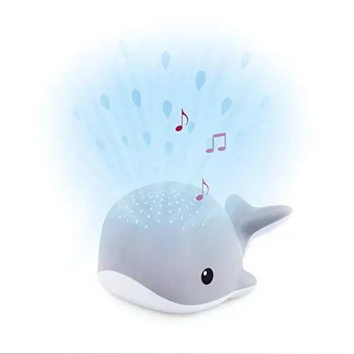 ZAZU Wally The Whale Projektor - Baby-Lichtprojektor mit beruhigenden Melodien - Kinderlampen mit beruhigenden Herzschlag-, Ozean- und Lounge-Sounds. Projiziert farbige Wassertropfen und hat einen Schrei-Sensor für sanften Schlaf.
