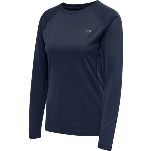 newline Damen Women Core Running L/S T-Shirt - Schwarze Iris, XL EU - T-Shirt für Damen mit Airflow-Technologie, leicht und feuchtigkeitsregulierend, ideal für sportliche Aktivitäten.