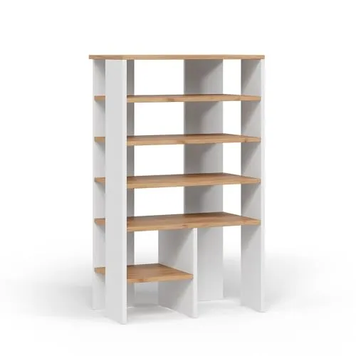 Vicco Schuhschrank Marlon, Weiß/Goldkraft Eiche von Vicco